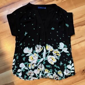 Black Floral Blouse